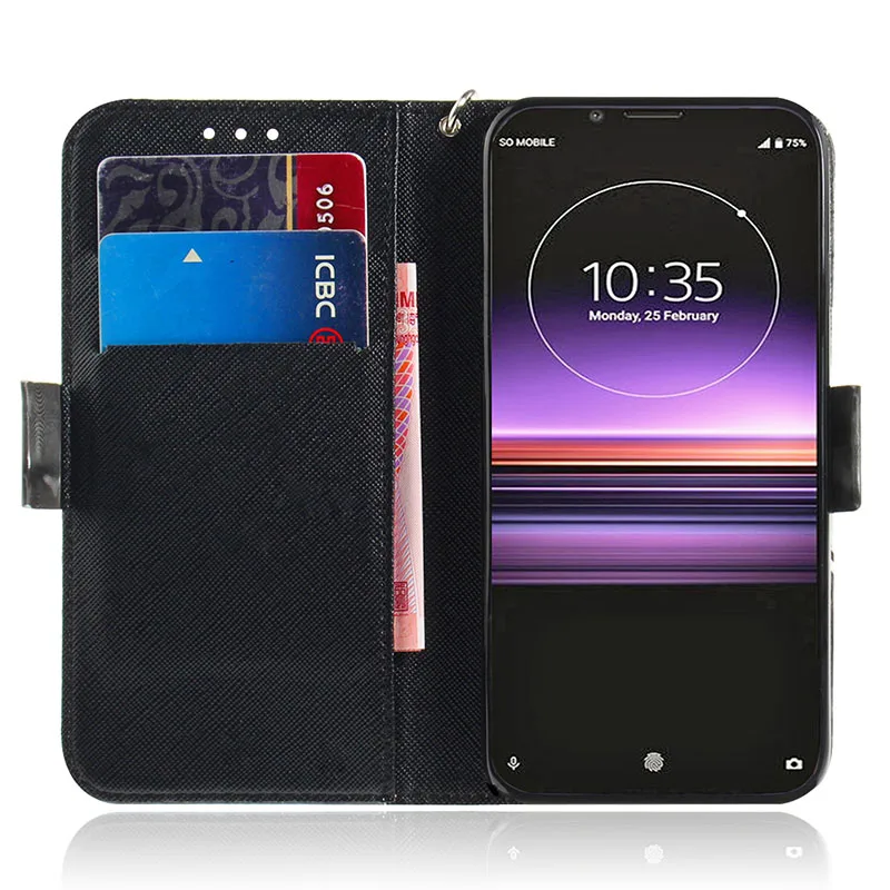 Флип для Sony Xperia 1 Global TD-LTE чехол телефона Ретро сумка кошелек модный кожаный 6 5