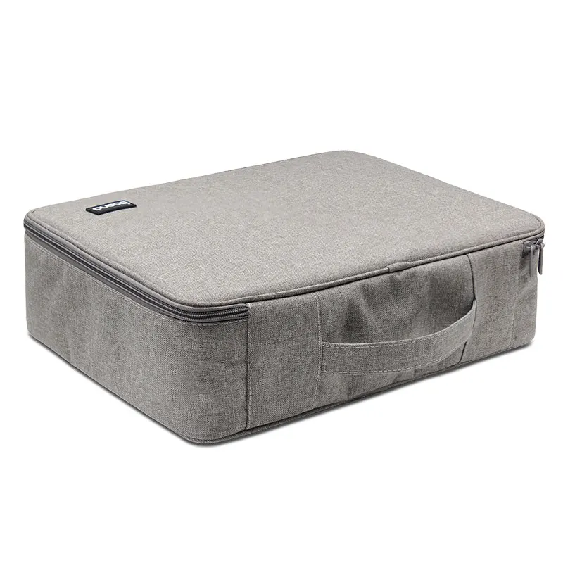W001 Gray Boona Single& Dual Oxford Waterproof Document Bag Organizer Papers Storage Pouch Credential Bag Diploma Storage File Pocket - Color: W001 Gray