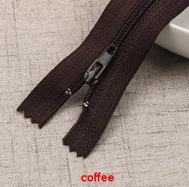 coffee 10 шт./лот 20 см Длина красочные нейлоновые молнии по индивидуальному заказу Портплед швейные изделия ручной работы DIY аксессуары 40 Цвета P080 - Цвет: coffee