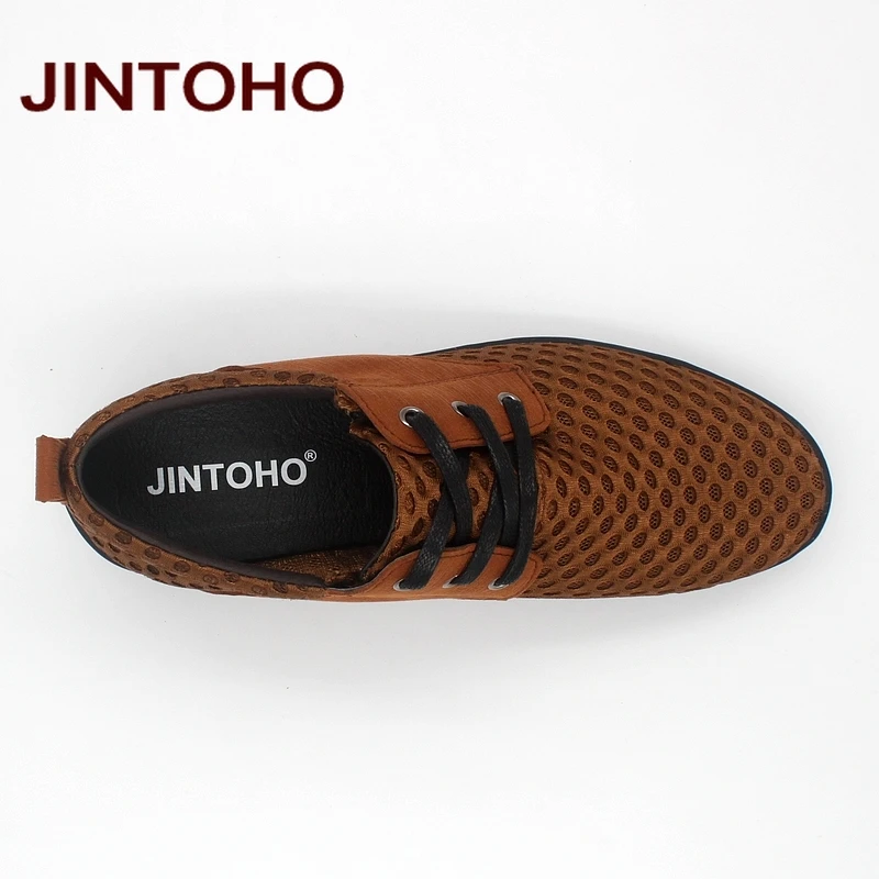 JINTOHO Summer Breathable Brand Men Shoes Casual Mesh High Quality Big Size Flats Fashion Male | Обувь