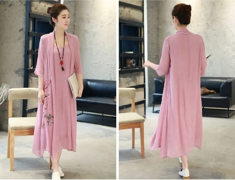 2017 женское летнее повседневное вечернее платье из хлопка и льна с коротким