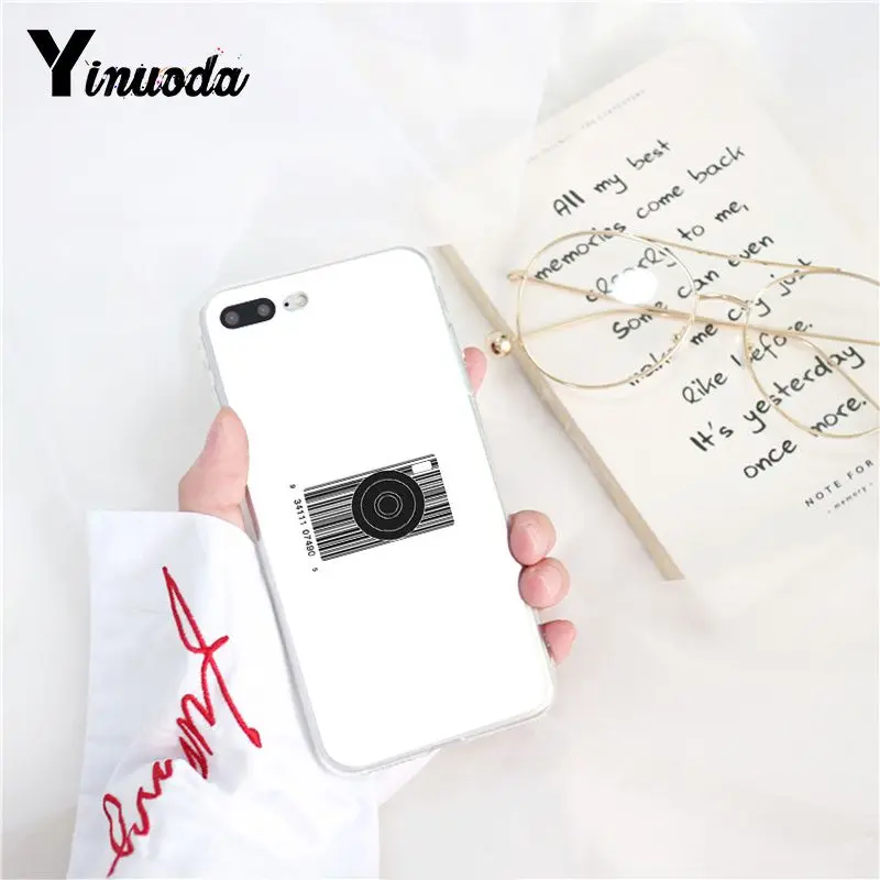 Yinuoda прозрачный и белый Noodles Number Styel роскошный защитный чехол для телефона iPhone X XS
