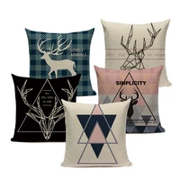 geometric home pillowcase animal deer car nordic home decor room decoration colorful throw pillows custom print cushion cover