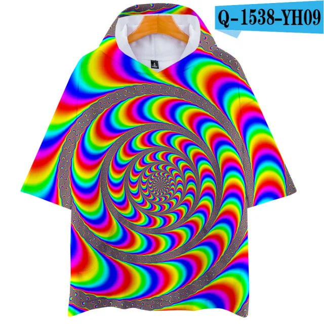 3d-5259 3D Tie Dye Flashbacks Толстовка Футболка мужская женская цветная психоделическая Футболка модная Harajuku фирменная футболка одежда - Цвет: 3d-5259