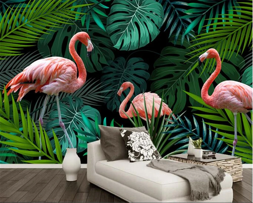 Пользовательские модные Премиум шелковая ткань ручная роспись тропический лес