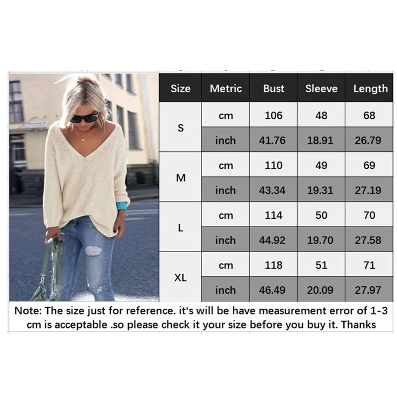 MISAUU S-4XL Deep v neck Casual Loose Sexy Sweater Women Tops 2018 Winter Long Sleeve Knitted Jumper pull femme hiver plus size | Женская