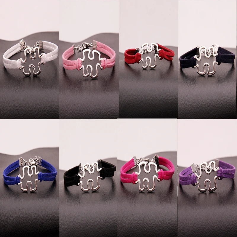 (12 шт./лот) Бесконечность браслет головоломка кулон ручной работы браслеты и