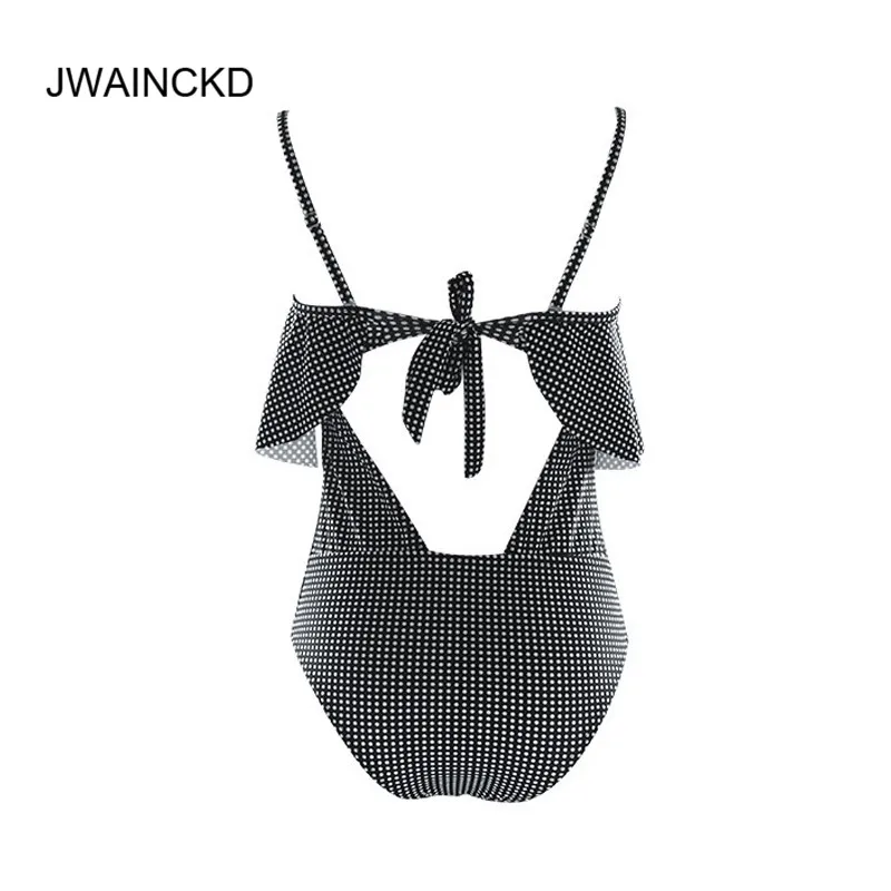 JWAINCKD 2018 Цельный купальник с лямкой на шее для женщин купальный костюм