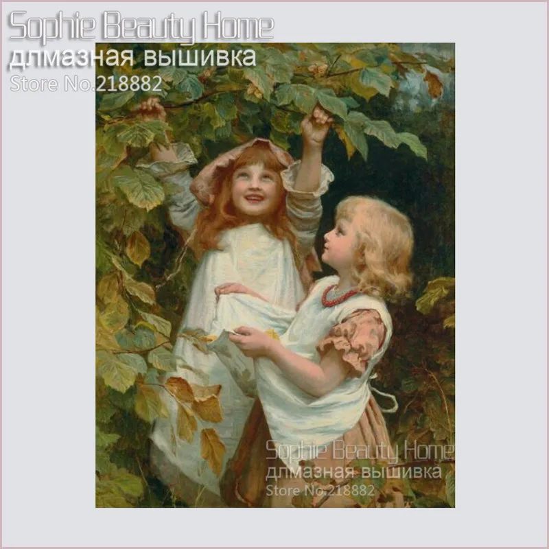 

Новая Алмазная мозаика, алмазная вышивка, бусины, маленькая молитва, девочка под деревом, алмазы, вышивка крестиком, живопись, наборы ручной ...