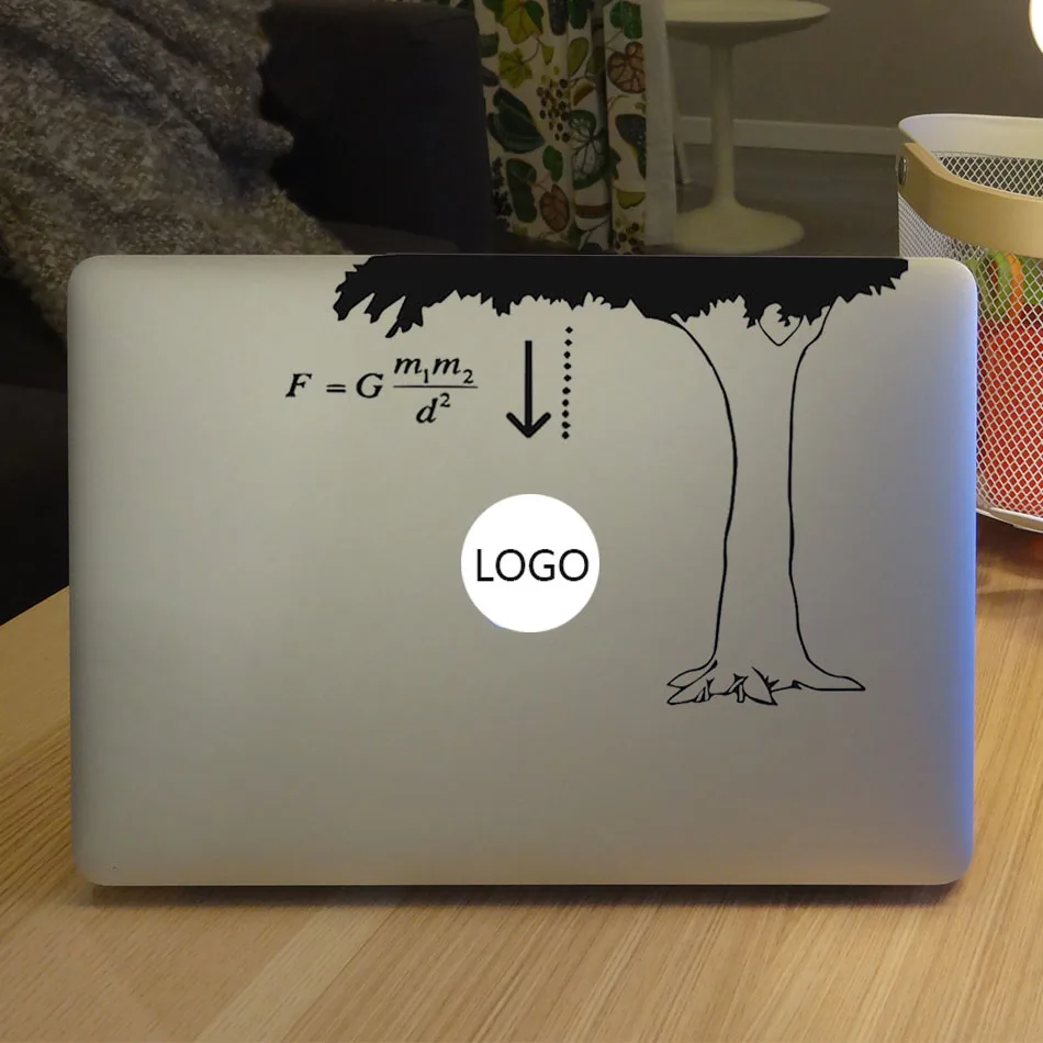 Забавная наклейка на ноутбук с надписью Law of Gravitation для Apple Macbook Air 13 Pro Retina 11 12 15 17