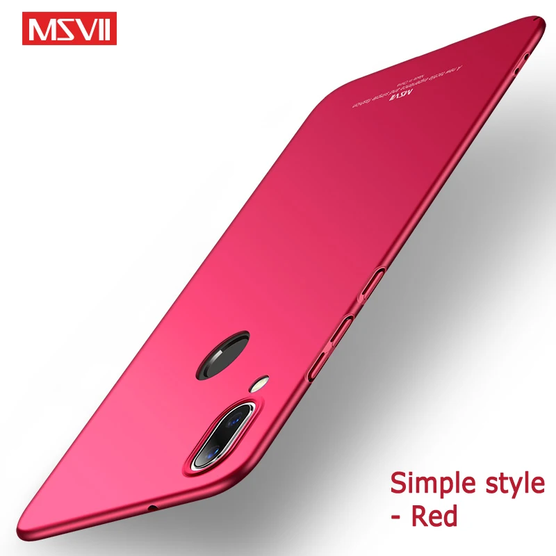 Msvii защитный чехол для huawei P30 P20 pro P8 P9 P10 lite plus Чехол Жесткий Чехол для Honor 8 9 mate 9 10 lite pro Чехол для телефона - Цвет: Simple Red
