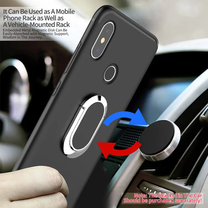 Модный чехол-держатель с кольцом и поворотом на 360 градусов матовый чехол из ТПУ