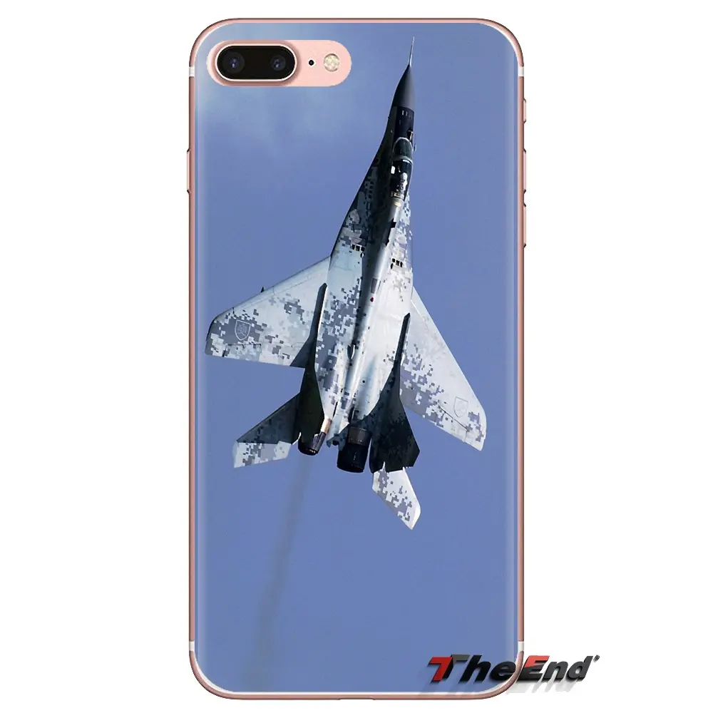 For iPod Touch Apple iPhone 4 4S 5 5S SE 5C 6 6S 7 8 X XR XS Plus MAX Mig 29 Fighter Aircraft Wallpaper Silicone Phone Skin Case |