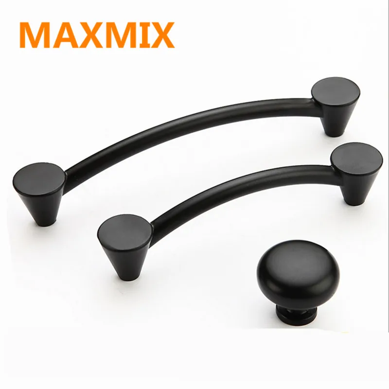 MAXMIX 1 шт. 96 мм 128 черный шкаф в американском стиле ручка дверного ящика ручки