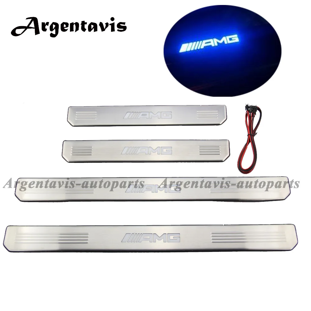 Нержавеющая сталь снаружи AMG Добро пожаловать педаль украшения для Mercedes Benz W203 W204