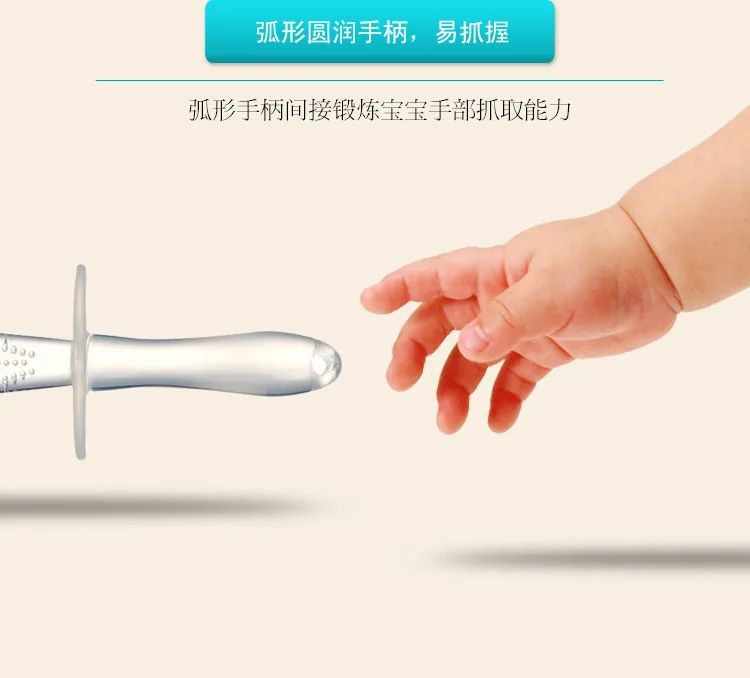 1 шт. детская тренировочная Массажная зубная щетка для новорожденного прозрачный