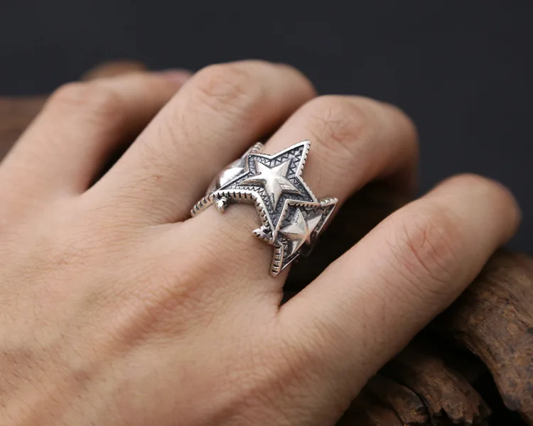 Оптовая продажа с фабрики Серебряное классическое кольцо Cody азиатской звезды