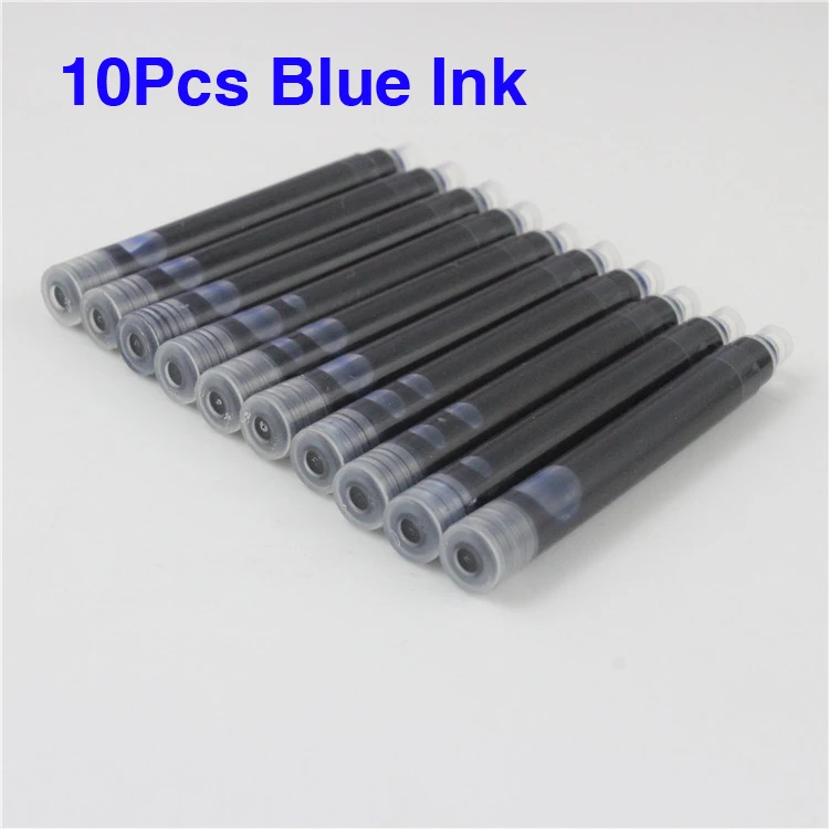 Jinhao 599 A модные милые 0,38 мм 0,5 мм перьевые ручки, роскошные подарочные ручки для письма, канцелярские принадлежности - Цвет: 10Pcs bule ink
