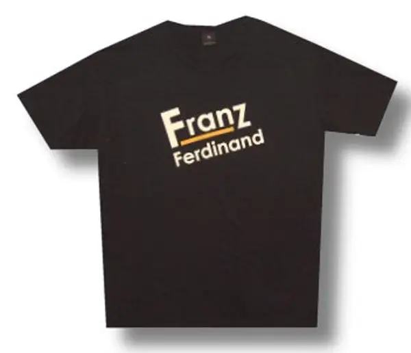 Franz Ferdinand-Tilt logo-Tour-большая черная футболка | Мужская одежда