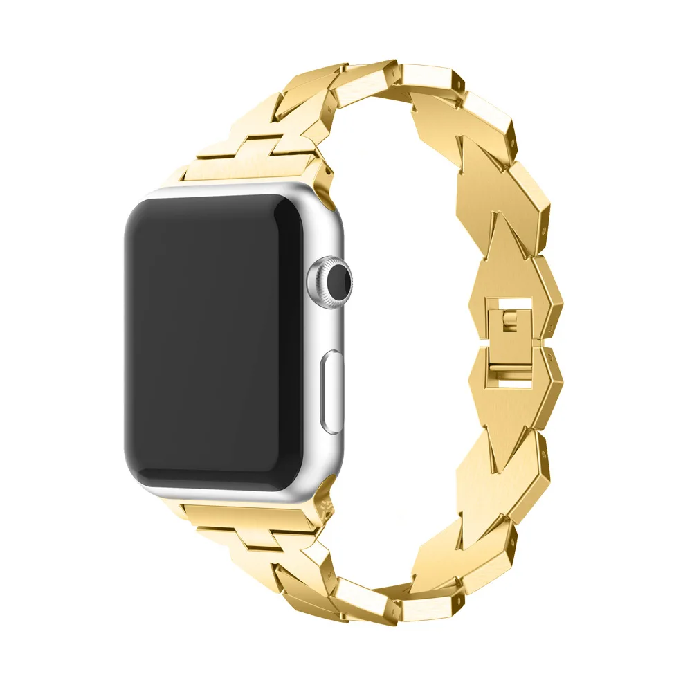 Стальной браслет с бриллиантами для Apple Watch 38 мм 40 42 44 iWatch Series 1 2 3 4 5 Ремешки