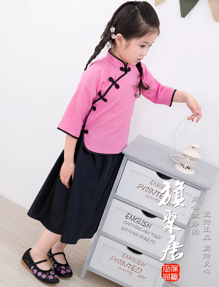 Cotton Children Cheongsam Summer Princess Dresses for 3-8 Years Girls Chinese Chi-Pao Tang Suits Girl Clothing HOT!! | Мать и ребенок