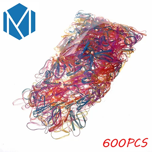 M MISM 1 упаковка = 600/2000 шт Девушки ТПУ одноразовые резинки для волос резинки конский хвост держатель прическа красочные резинки для волос аксессуары - Цвет: Colorful Gum