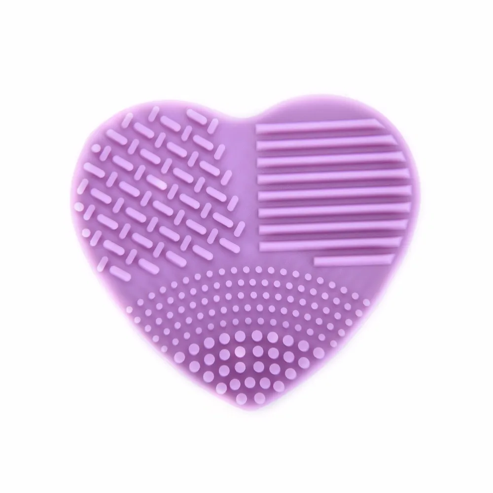 1PC 5 Colors Heart Shape Clean Make Up Brushes Wash Brush Cosmetic Cleaning Tools For Makeup Silica Glove Scrubber Board | Красота и