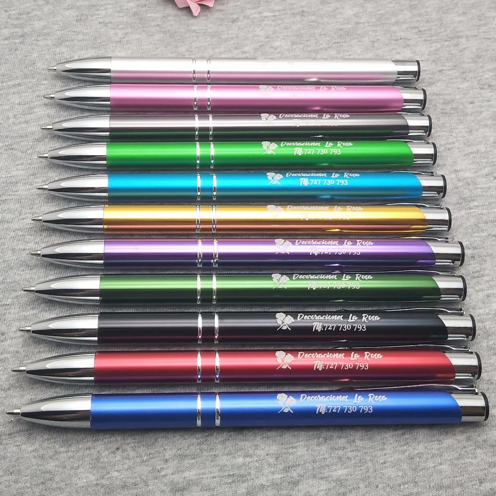 

Hot selling Kawaii school supplies for kids and teachers 17g/pc quality metal pen custom with your cute text and messages