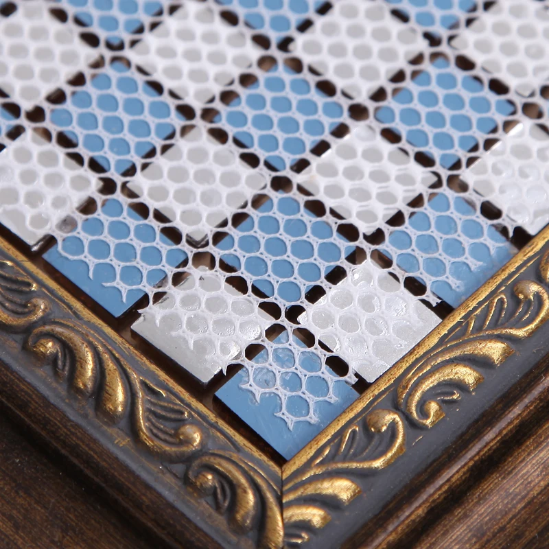 Hot Yi Ding mirror glass mosaic tile checkerboard backdrop + tea foil interior resin 1.5 |