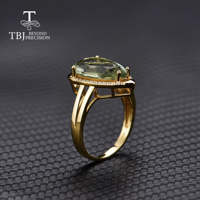 Женское кольцо с аметистом и квартом TBJ2019 украшение из натурального зеленого