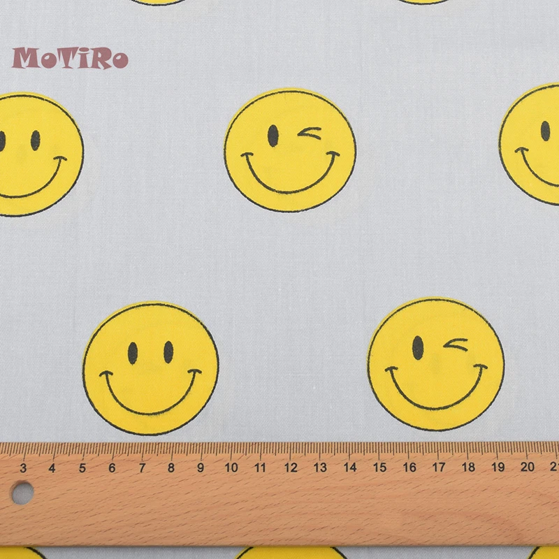 MoTiRo половина метра напечатанный саржевый хлопок для ткани серия Smile материал