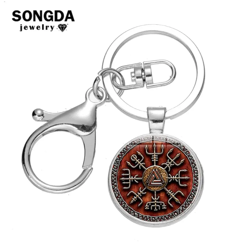 SONGDA Vegvisir компас викингов брелок исландский вегвизир шлем ужас в руническом круге