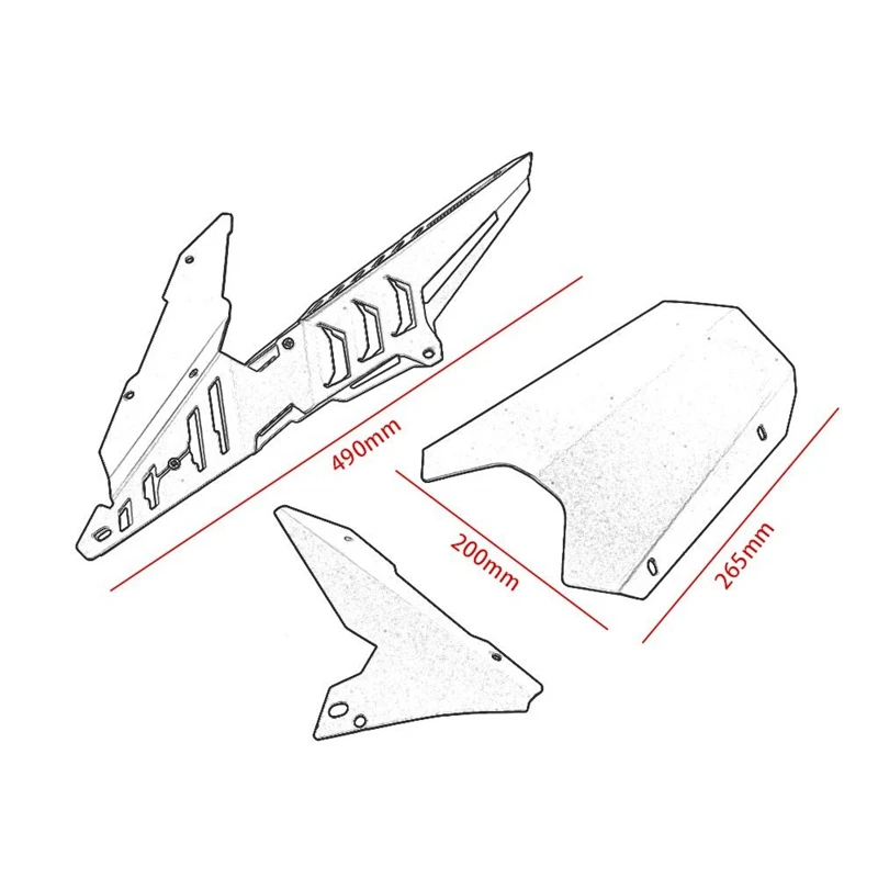 Мотоциклетный Алюминиевый задний крыло и цепи гвардии Обложка комплект для Yamaha