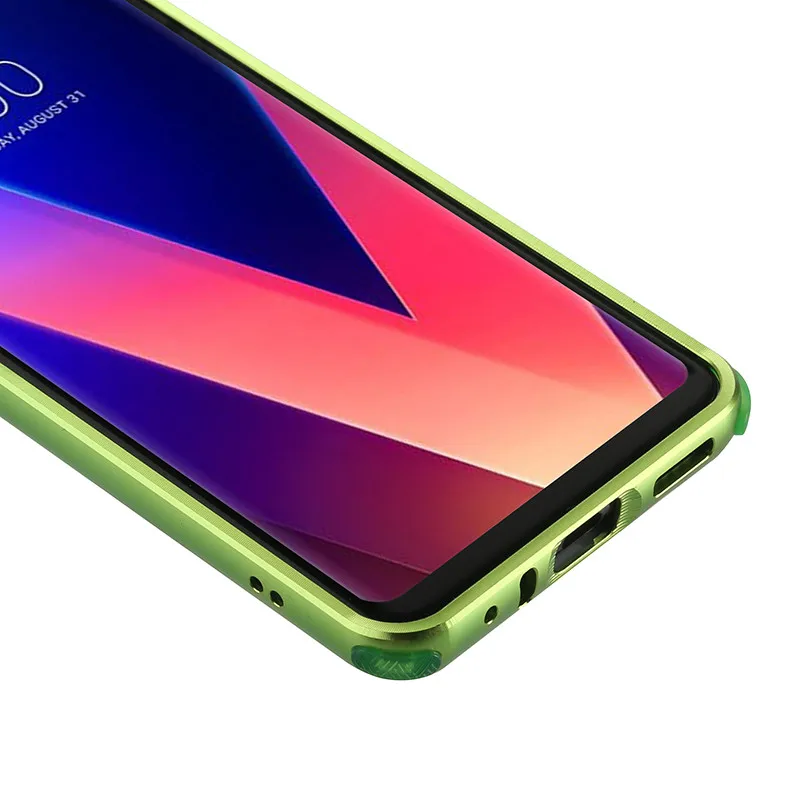 Противоударный металлический чехол из углеродного волокна для LG G5, G6, V10, V20, V30, задняя крышка, современный стиль, четыре угла, силиконовый