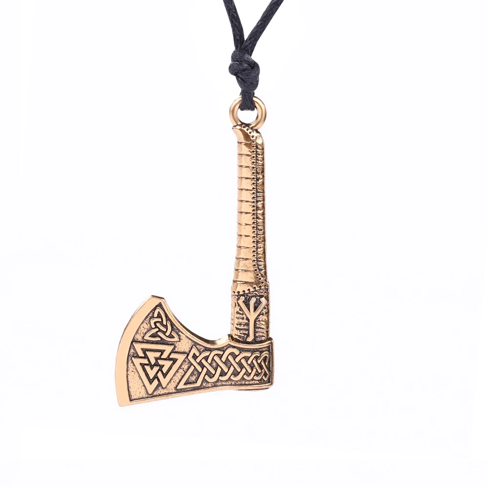 Dawapara Руна викингов Aligiz Valknut ирландский символ Троицы топор амулет подвеска для
