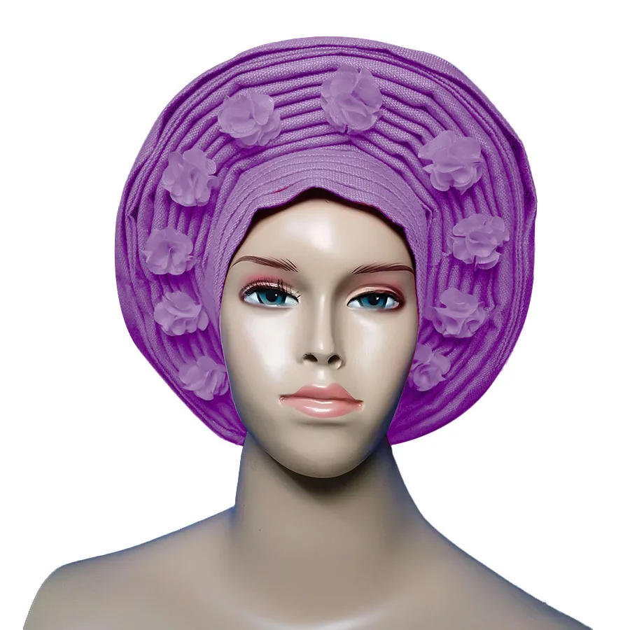 ASO OKE gele с бусинами тюрбан в африканском стиле в авто gele