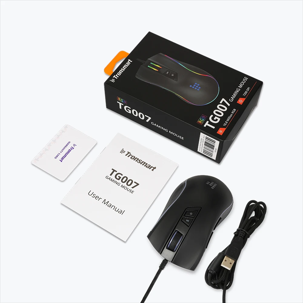 Tronsmart TG007 игровая мышь проводная геймер компьютерная с 16 8 м RGB 9 программируемых