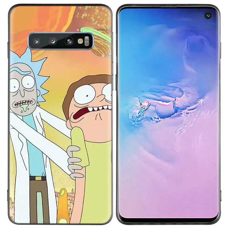 A008 Черный силиконовый чехол Рик и Морти для samsung Galaxy M20 S10e S10 S9 M10 S8 Plus 5G S7 S6 Edge M40 M30 мультяшный мягкий чехол - Цвет: A008