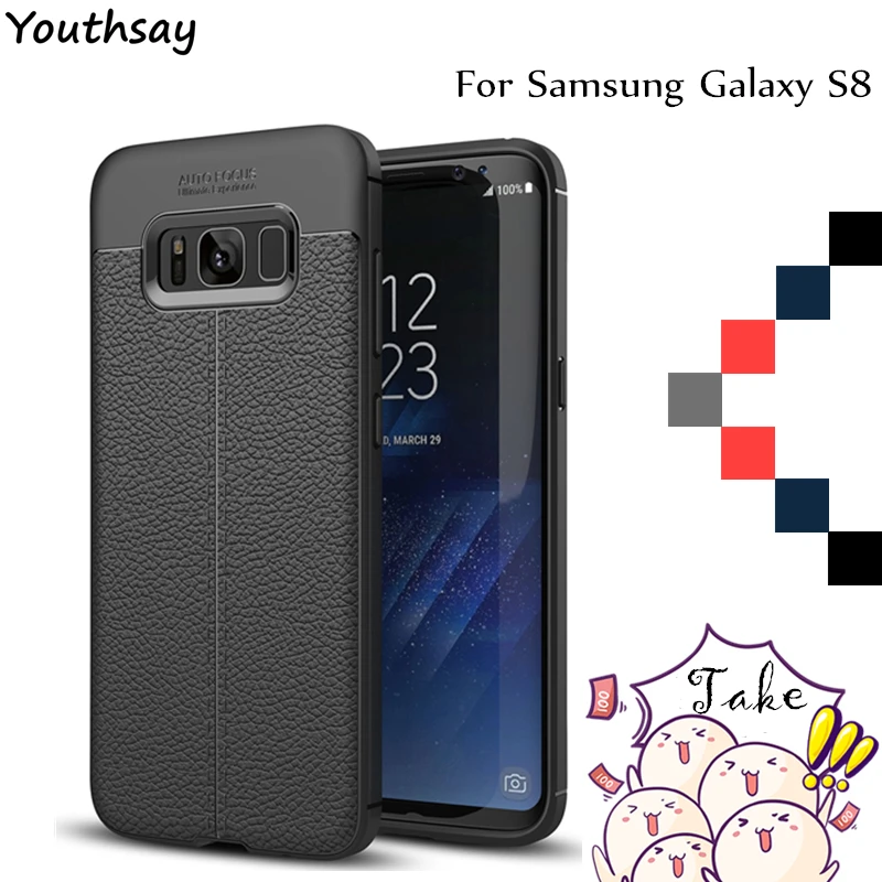 

Чехол Youthsay для Samsung Galaxy S8, чехол личи с узором и ТПУ для Samsung Galaxy S8, чехол для Samsung S8, чехол G950F, Fundas