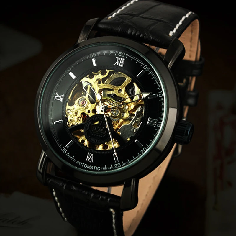Горячие мужские часы автоматические модные спортивные Relojes Мужские механические