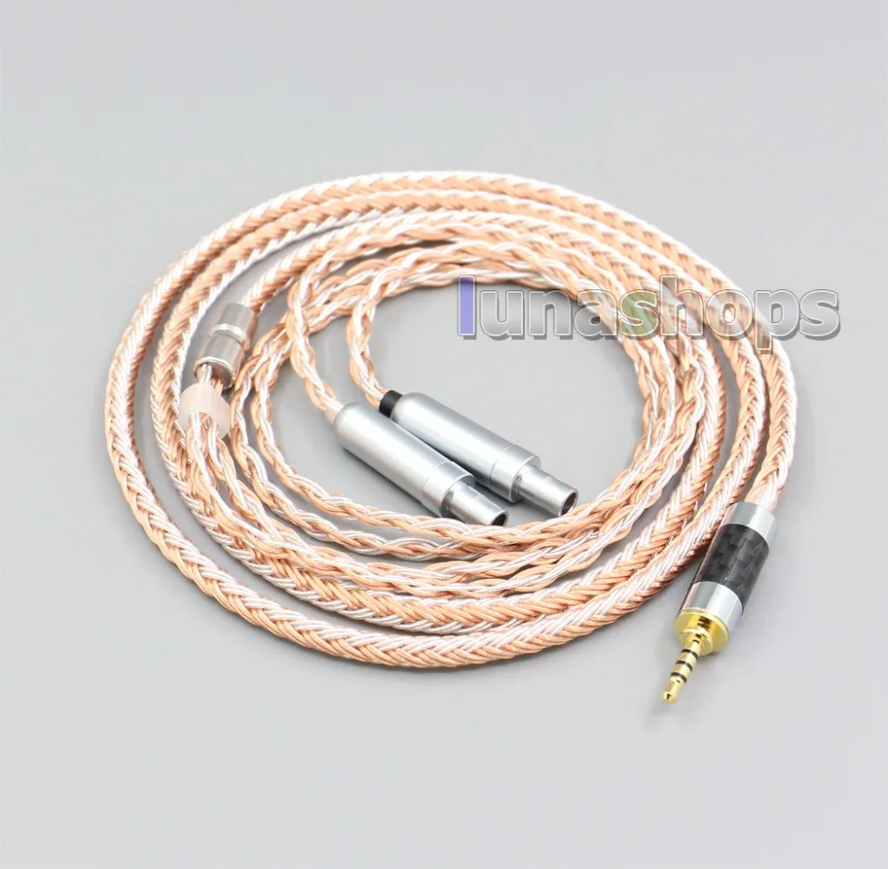 2,5 мм 3,5 мм XLR сбалансированный 16 ядерный OCC Серебряный смешанный кабель для наушников для Sennheiser HD800 D1000 HD802 HD802s HD800s LN005842