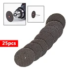 25 шт.компл. металлический режущий диск для Dremel, роторный инструмент, лезвие для циркулярной пилы, шлифовальный диск с 1 оправкой