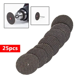 25 шт.компл. металлический режущий диск для Dremel, роторный инструмент, лезвие для циркулярной пилы, шлифовальный диск с 1 оправкой