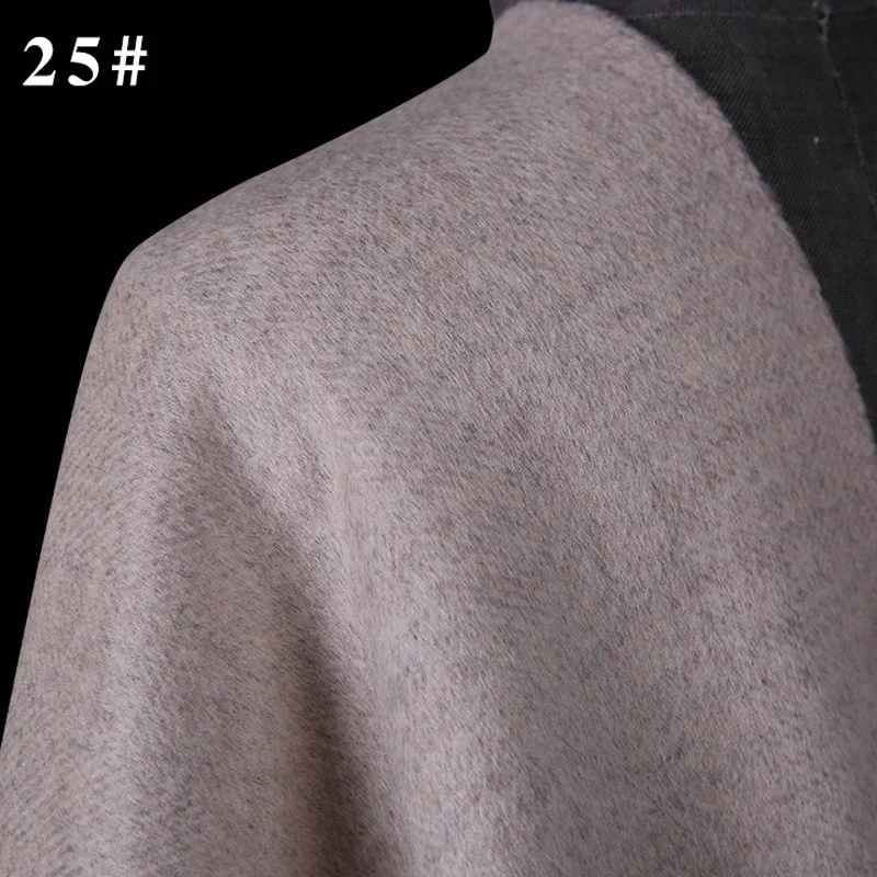 

New high-end double-layer cashmere fabric multi-color wide striped herringbone pattern smooth coat fabric temperament fashion