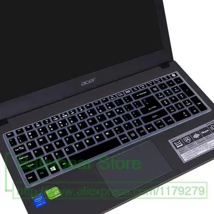15-дюймовый защитный силиконовый чехол для клавиатуры acer Aspire E 15 15," E5-576G E5-576 E5 576G E5-575g 575G - Цвет: black
