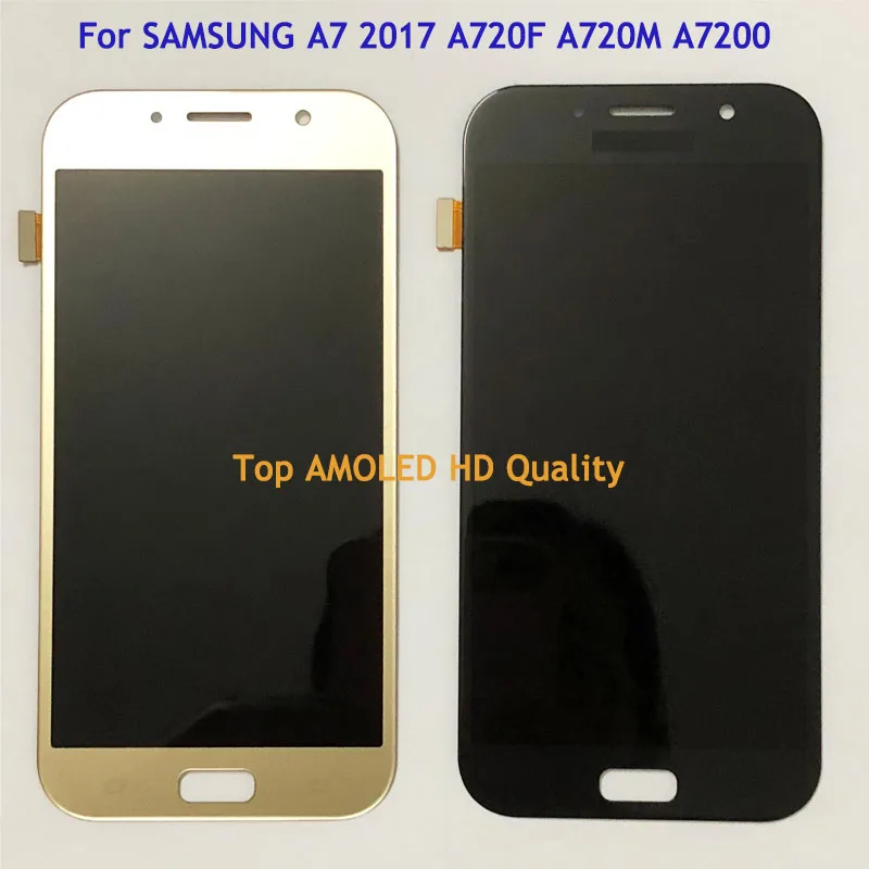 ЖК дисплей 5 7 ''HD для SAMSUNG A7 2017 A720 A720F сенсорный экран с цифровым