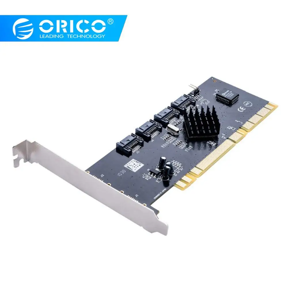 Карта расширения ORICO 4 порта SATA2.0 PCI-E скорость 3 Гбит/с для Win 7 8 10 Vista Linux Mac OS |