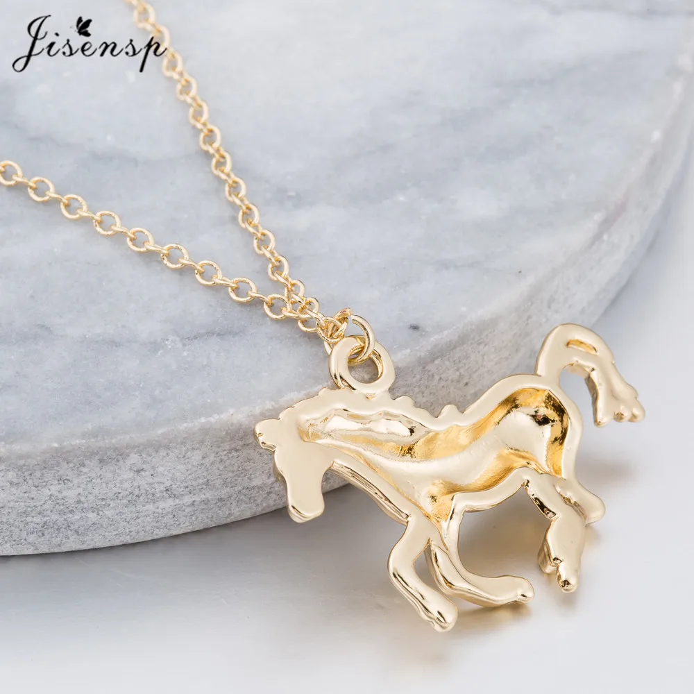 Jisensp 2019 New Arrival Swift Horse Pendant Necklace Fashion Jewelry for Women Men Lucky Running Long Chain Gift | Украшения и