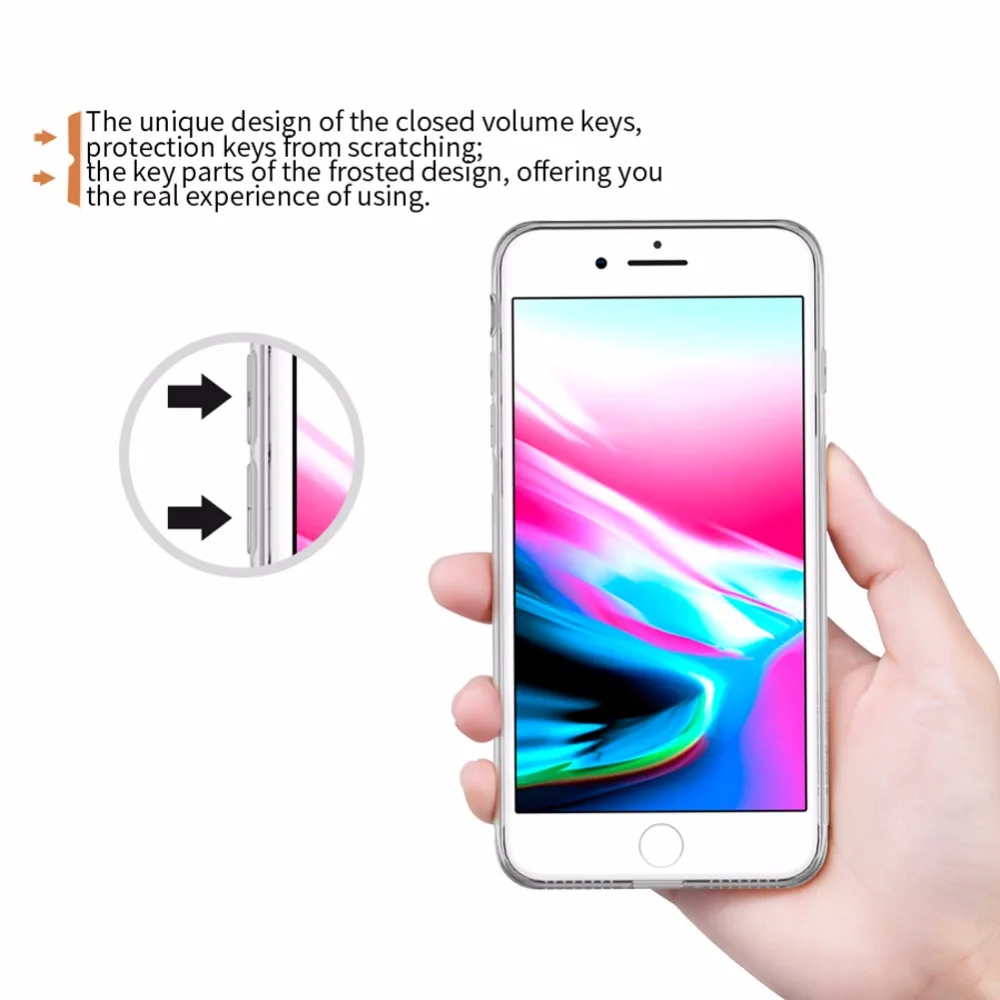 Прозрачный мягкий чехол для телефона NILLKIN из ТПУ iPhone 8 Plus чехлы телефонов