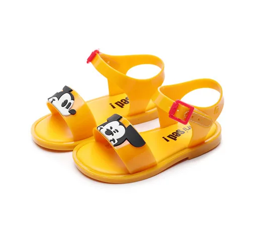 yellow Новинка года; мини-дизайн melissa; летние сандалии для девочек; обувь дышащая сандалии; детские сандалии; милые мини-сандалии melissa - Цвет: yellow